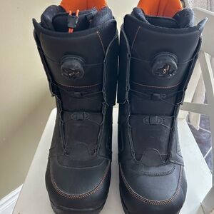 Rossignol Black Snowboard Boots with Orange Accents